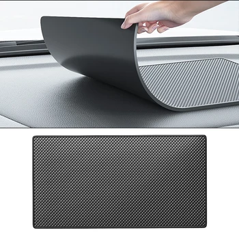 180x130 мм Черная передняя приборная панель автомобиля Силиконовый нескользящий коврик для хранения, аксессуары для интерьера, противоскользящий коврик Универсальный 0