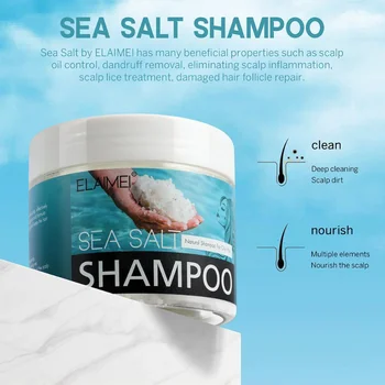 200 г Шампуня с морской солью, Глубоко очищающее Увлажняющее масло для борьбы с перхотью, Крем для волос, Шампунь-бар 1