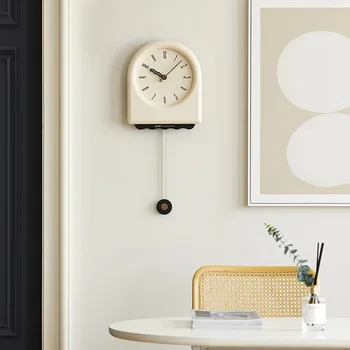 2023 Новые французские кремовые ветровые настенные часы для гостиной Современные часы Настенный декор для дома Настенные часы современного дизайна