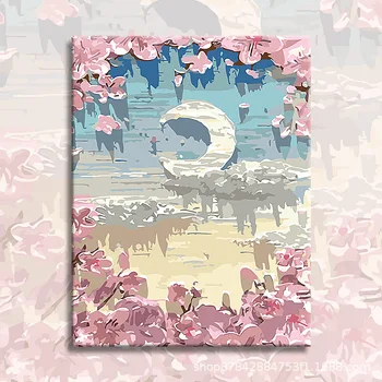 20450 Ann-Tulip diy цифровая картина маслом, картина маслом, акриловая цветочная живопись, взрывная ручная пейзажная живопись