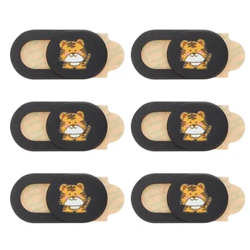 6 Шт. Модели защиты Year The Tiger Защитные чехлы для веб-камер, чехлы для линз, Защитные колпачки для камер телефонов, компьютеров