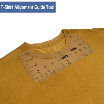 8X Инструмент для выравнивания линейки Футболки для Винила, Инструмент для выравнивания графики, Инструмент для центрирования футболки (Прозрачный) 5