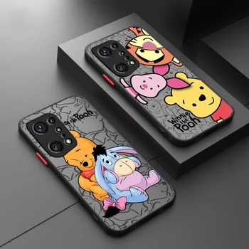 Disney Winnie The Bear для OPPO Find F21 X5 Pro X3 Pro Lite Pro Neo 4G 5G Матовый полупрозрачный чехол для телефона