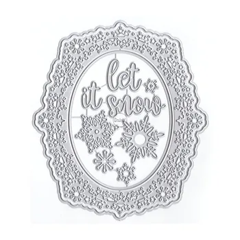 DzIxY Shadow Snowflake Letter Штампы для резки металла для изготовления открыток Наборы штампов для тиснения бумаги Альбом 2023 Шаблонов Трафаретов