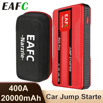 EAFC 20000mAh 12V Mini Car Jump Starter Автомобильное зарядное устройство для повышения заряда аккумулятора Блок питания Пусковое устройство Устройство со светодиодной подсветкой запуска
