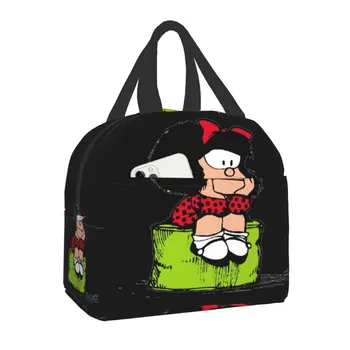 Mafalda Портативный ланч-бокс Quino Comic Cooler, Термосумка для ланча с пищевой изоляцией, для женщин, детей, школьников, многофункциональные сумки