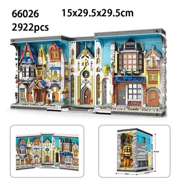 New 66026 Middle Age Market Street View 21325 10193 10305 Коллекция Mosaic Architecture Декоративные модели Детских игрушек