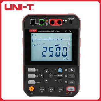 UNI-T UT512E Тестер Сопротивления изоляции 2,5 КВ ЖК-дисплей Цифровой Измеритель Заземления 250-2500 В Мегаомметр