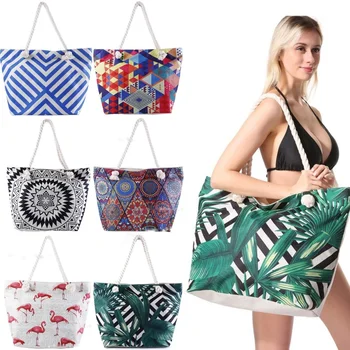 Большая женская пляжная сумка-тоут, женские сумки на плечо для отдыха, портативная модная сумка для хранения, винтажная уличная женская дорожная сумка для покупок