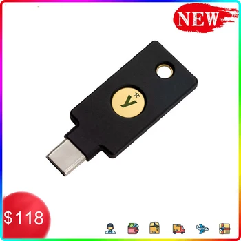 В наличии Ключ безопасности Yubico YubiKey 5C NFC USB-C,WebAuthn, FIDO2 CTAP1, FIDO2 CTAP2, Универсальный 2-го фактора (U2F)