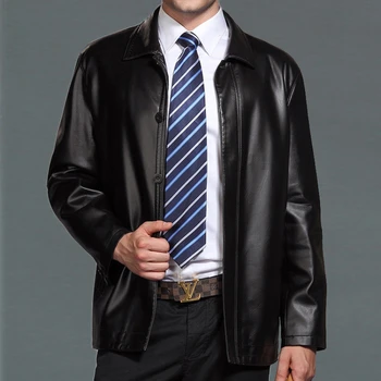 Весенне-осенняя новая куртка, мужская одежда, воротник поло, мужское пальто из искусственной кожи, куртки большого размера для мужской одежды Casaco FCY4725