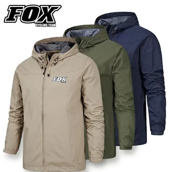Водонепроницаемая Велосипедная куртка FOX Cycling Team, Мужская одежда для Эндуро, Велосипедная ветровка, Ветрозащитное пальто с капюшоном для горных лыж с длинными рукавами