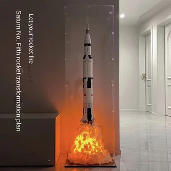 Высота 100 см Обучающая модель Apollo Saturn № 5, сделанная своими руками, строительные блоки Bricks Fit 21309, игрушки-ракеты для детей, подарки на день рождения
