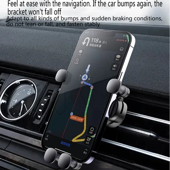Гравитационный Автомобильный Держатель Для Телефона Air Vent Clip Mount Подставка Для Мобильного Телефона В Автомобиле Аксессуары Для iPhone 14 13 Pro Xiaomi Samsung 2