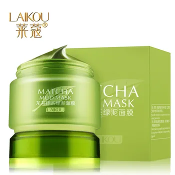 Грязевая маска для лица LAIKOU Matcha Крем для глубокой очистки с контролем масла, Увлажняющий, для удаления угрей, для лечения акне, Очищающая Поры грязь