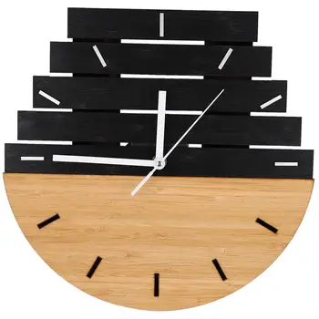 Деревянные настенные часы современного дизайна, винтажные деревенские потертые часы, тихие художественные часы для украшения дома B 0