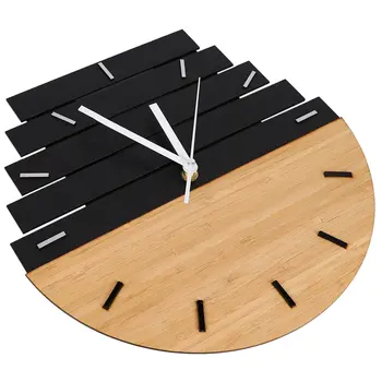 Деревянные настенные часы современного дизайна, винтажные деревенские потертые часы, тихие художественные часы для украшения дома B 5