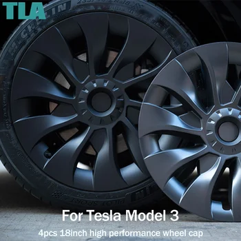 Для Tesla Модель 3 2017-2023 4ШТ 18-Дюймовый Колпак Ступицы Для Замены Колесной Крышки Полная Крышка Обода Аксессуары Для Крышки Ступицы Колеса