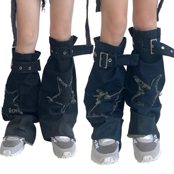 Женские гетры в стиле панк, Длинные носки в стиле харадзюку, чулки для ног в стиле харадзюку