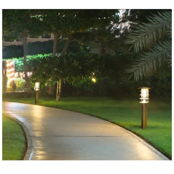 Жестяная наружная Солнечная лампа для лужайки, современный Светодиодный Водонепроницаемый садовый светильник для внутреннего дворика, виллы на крыльце 2