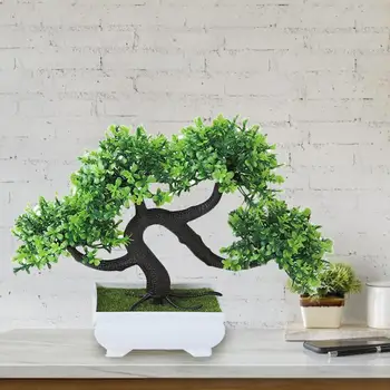 Искусственное дерево Бонсай, искусственное растение в горшках, искусственные комнатные растения для украшения рабочего стола.