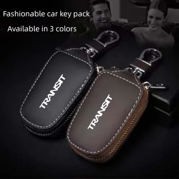 Кожаный чехол для ключей от автомобиля с дистанционным управлением для Ford Transit MK6 MK7 key case