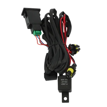 Комплект розеток для жгута проводов Провод + выключатель со светодиодными индикаторами Кабель реле для противотуманной фары для Toyota