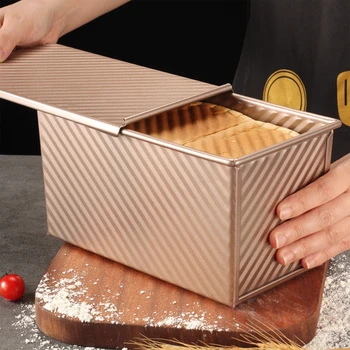 Коробка для тостов с гофрированной крышкой из золотой углеродистой стали Высокая Термостойкость Высокая прочность Хорошая твердость Хорошая Воздухопроницаемость