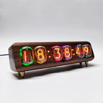 Креативные ретро-цифровые ламповые часы IN12 glow с управлением по Bluetooth, мобильный телефон, лампа накаливания, электронные настольные часы true glow clock