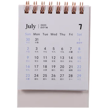 Мини-настольный календарь на 2024 год, офисный декор, постоянный рабочий стол, ежемесячная бумажная заметка по дому, маленький