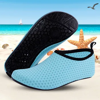 Надеваемая обувь для плавания по течению, нескользящие болотные кроссовки, дышащий быстросохнущий эластичный шнурок, удобный для подводного плавания на открытом воздухе.