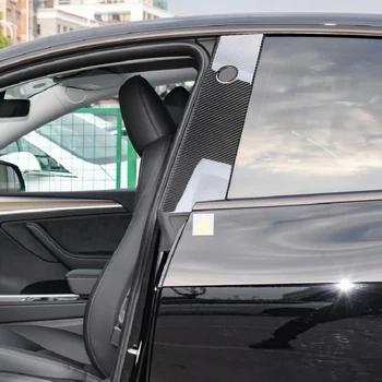 Оконные стойки автомобиля, дверные накладки, Декоративная наклейка, Глянцевый черный для Tesla Model Y 2020+ 2