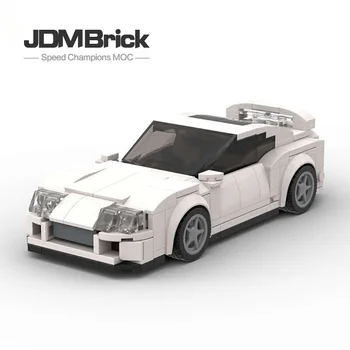 Отечественный строительный блок MOC-109091 Белый спортивный автомобиль A80 Supra V2 в сборе, модель подарочного автомобиля для мальчика