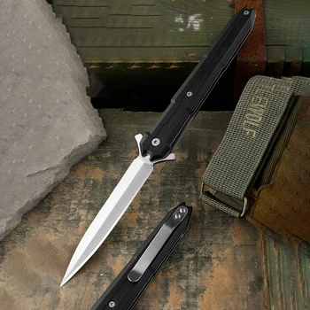 Открытый Складной Карманный Нож Flipper Быстро Открывающийся Нож Высокой Твердости Острый Нож Bushcraft Для Самообороны Кемпинг EDC Тактический Нож