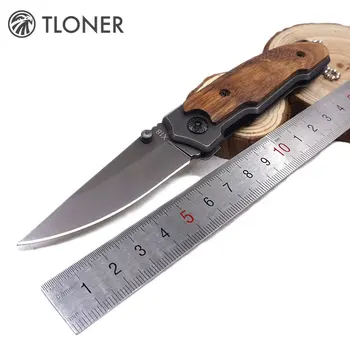 Охотничий карманный Тактический нож Складной Нож для выживания с деревянной ручкой, Многофункциональные походные ножи с лезвием 3CR13 На открытом воздухе EDC Tools