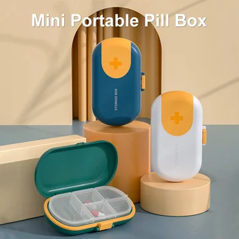 Переносная водонепроницаемая коробочка для таблеток с несколькими сетками, запечатанная срезом, коробка для лекарств, контейнер для здоровья, дорожная коробочка для таблеток для путешествий 0