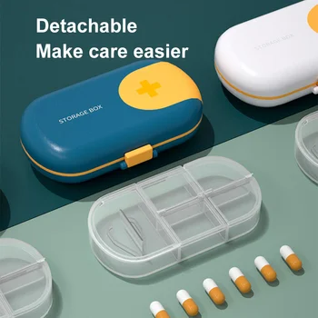 Переносная водонепроницаемая коробочка для таблеток с несколькими сетками, запечатанная срезом, коробка для лекарств, контейнер для здоровья, дорожная коробочка для таблеток для путешествий 4