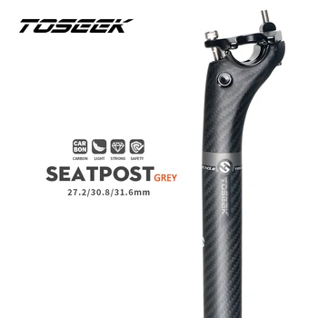 Подседельный штырь TOSEEK Carbon 3K Weave матовый со смещением 20 мм Подседельный штырь 27.2/30.8/31.6 Телескопический подседельный штырь Mtb 0