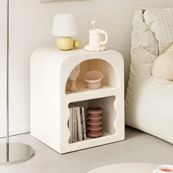 Прикроватный Столик Для Хранения Прикроватные Тумбочки Белый Шкафчик Деревянные Чайные Тумбочки Для Спальни Полки Criado Mudo Мебель Для Хранения YY50BT 0