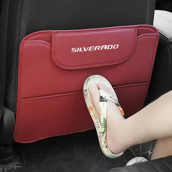 Противоударная накладка на спинку автокресла, противоизносная накладка на заднее детское сиденье, Сумки Для Хранения Автомобилей Chevrolet Silverado 2016-2021, Автомобильные Аксессуары