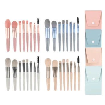 Профессиональный набор кистей для макияжа Morandi color 8шт Пудра Тени для век Основа с мягкой щетиной Косметический инструмент beauty tools