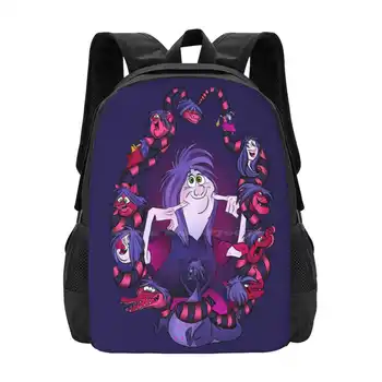 Рюкзак с рисунком Madame Mim Школьные сумки Рисунки Madame Min Анимация Розовые Животные Фиолетовый Дракон Женщина Злодей Магия