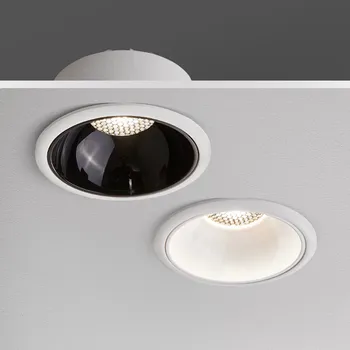 Светодиодный Cob светильник с глубоким антибликовым покрытием с высоким CRI, встроенный потолочный прожектор с регулируемой яркостью, Сотовая линза для домашнего освещения