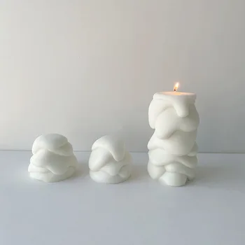 Силиконовая форма для свечи, Креативная ароматерапевтическая свеча ручной работы, Украшение из ароматного камня, Форма для свечи своими руками
