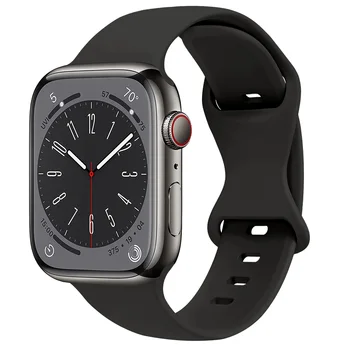 Силиконовый Ремешок Для Apple Watch Ultra Band 49 мм 44 мм 40 мм 45 мм 41 мм 38 мм 42 мм браслет correa iwatch series 8 9 2 se 7 3 4 5 6