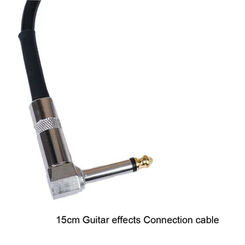 Совершенно Новый кабель для подключения гитарных эффектов, Цветная педаль для гитары, 15/30/50 см, 6,35 мм, штекерный соединительный разъем