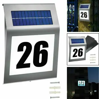 Солнечная табличка с номером дома с датчиком движения мощностью 200 ЛМ, светодиодные фонари, номер адреса для дома, двери в сад, освещение солнечной лампой