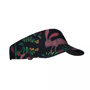 Спортивная солнцезащитная кепка с регулируемым козырьком для защиты от ультрафиолета, пустая солнцезащитная кепка для тенниса, гольфа и бега Tropical Rabbit