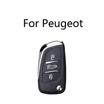 Цинковый Сплав 3 Кнопки Автомобильный Складной Чехол Для Ключей Полная Крышка Для Peugeot Citroen C1 C2 C3 C4 C5 DS3 DS4 DS5 DS6 Аксессуары Для Автоключей Оболочки 1