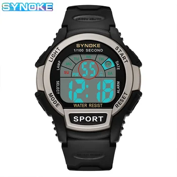 Цифровые часы SYNOKE для мужчин, хроноэлектронный механизм, наручные часы, водонепроницаемые спортивные мужские часы 50 м, оригинальный бренд 9839